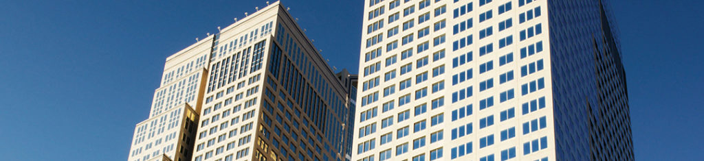 Cropped image of Bankers Hall east and west towers