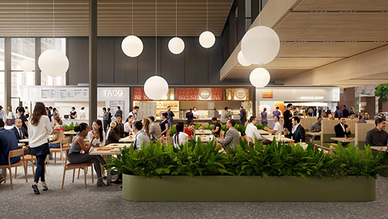 Rendering of a new eating area at SEC